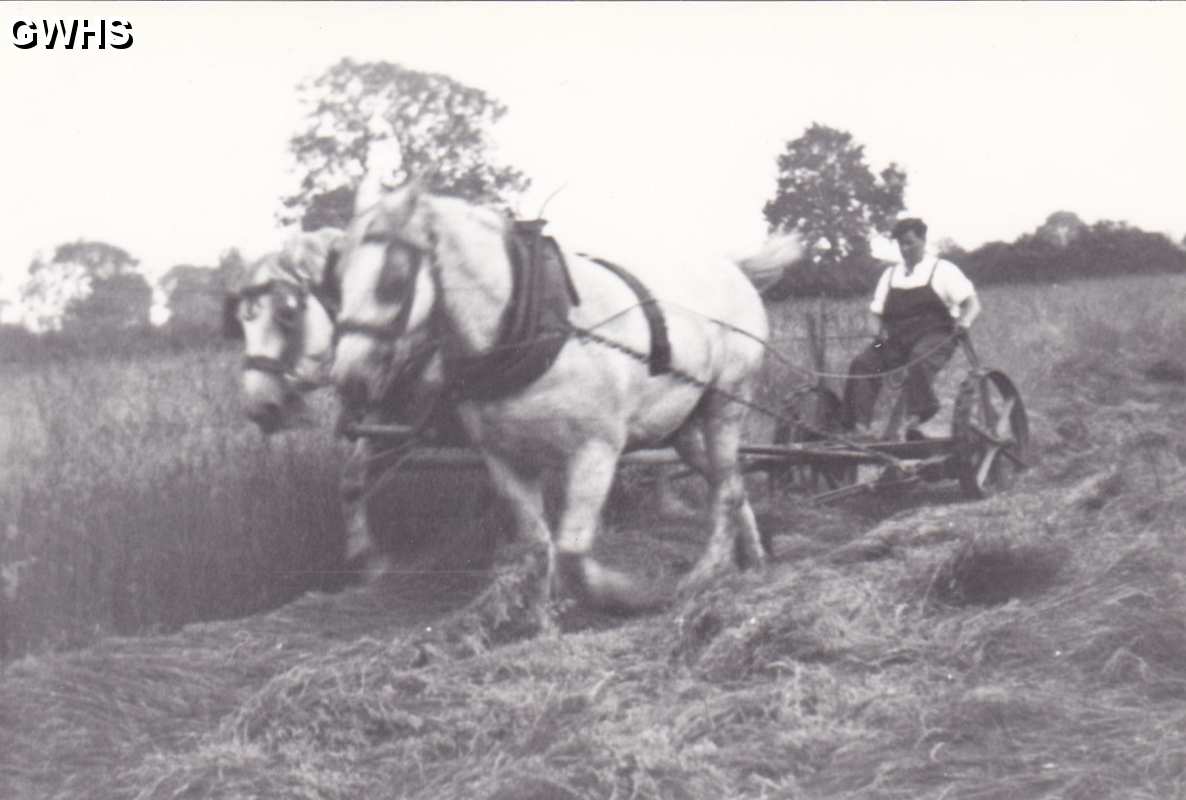 6-35 Horse drawn mowing machine in Wigston Magna