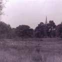 23-698 Meadow Scene towards All Saints Church Wigston Magna 1960's