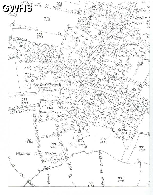 14-177 Earliest OS Map centred on All Saints Chruch (2)