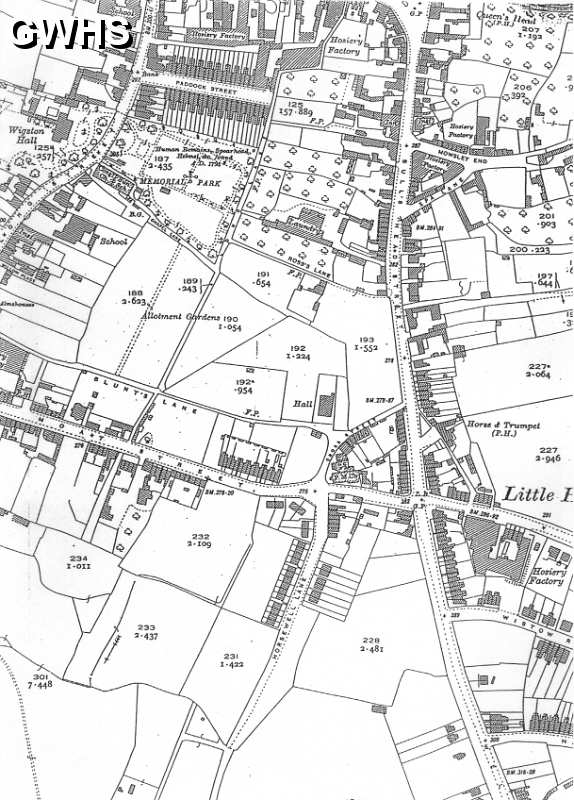 19-323 Map of Wigston Magna circa 1930