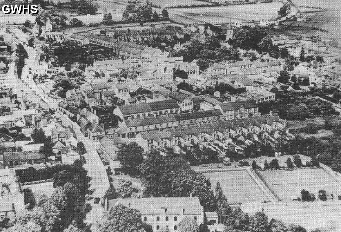 22-157 Aerial View of Long Street Wigston Magna circa 1930