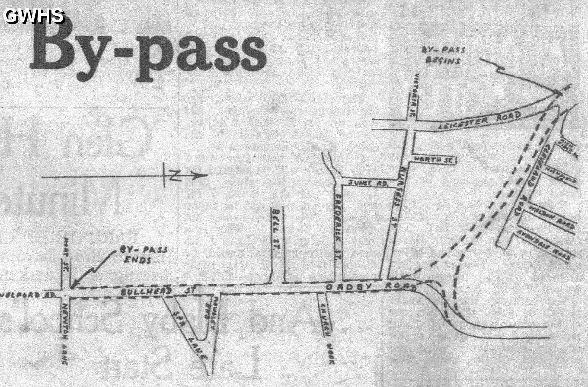 22-473 Route of Wigston Magna By-pass 1968 