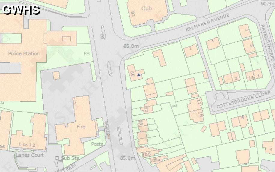 23-389 Plan of Fire Station and Police Station on Bull Head Street Wigston Magna circa 2000