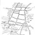 23-662 Map showing the medieval streets of the the village of Wigston Magna
