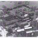 33-597 Aerial view of Rectory Farm behind All Saints Church Wigston Magna c 1950