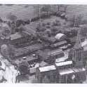 33-598 Aerial view of Rectory Farm behind All Saints Church Wigston Magna c 1950