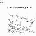 34-329 map showing the area in Moat Street Wigston Magna called the Cedars