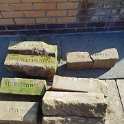 33-872 Bricks dug up in a garden on the Little Hill Estate Wigston Magna