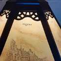 39-660 Table lamp with wigston magna scened etched to glass number 6