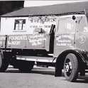 29-597 Rugby Transport flat bed lorry outside the Horse  & Trumpet Bull Head Street Wigston Magna