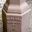 28-013 Midland Railway cast iron gas lamp post - Railway Terrace 'Twenty Row' - Wigston Magna - 1973  (John Stevenson)
